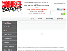 Tablet Screenshot of cornhuskerbilliard.com
